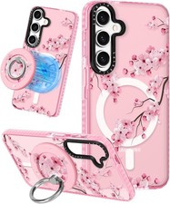 Cute Case for Samsung Galaxy S25 for Women Girls - Funny Peach Blossom Design TP