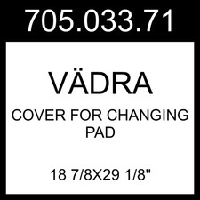 IKEA VADRA V DRA Cover For Changing Pad Dotted/gray 18 7/8x29 1/8" 705.033.71