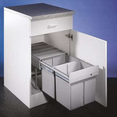 Abfallsammler WESCO  Double-Master  345 S/400-2 alugrau