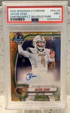 2024 Bowman Chrome U - JACOB ZENO Auto /50 - Gold Shimmer Refractor PSA 9 Slab