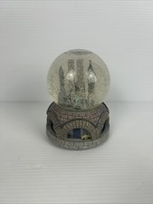 RARE VTG Macy's Twin Towers-New York City Skyline Animated Musical Snow Globe