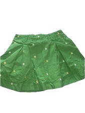 Vintage Gymboree Y2K Green Embroidered Flower Skirt Size 6 Built In Shorts 2008
