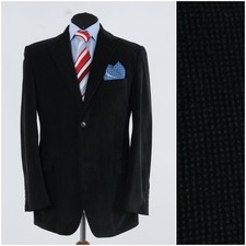 Mens Dark Brown Blazer 42R US Size JAKES Cotton Textured Sport Coat Jacket