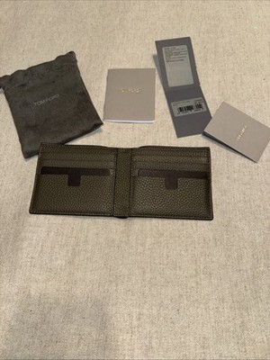 Tom Ford Men's Leather Wallet in Charcoal Brand New With Box Size: OS