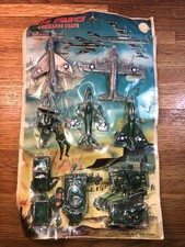 Vtg Air Force Commando Corps Playset Planes Army Toy Soldiers Sealed Hong Kong