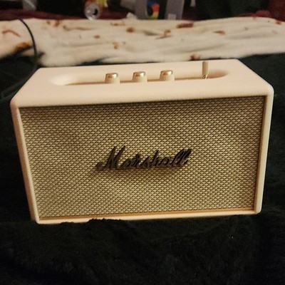Marshall Acton III White Bluetooth Table Speaker 2.0 Channel AUX Rectangular