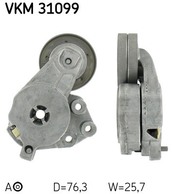 Upper SKF SWEDEN VKM 31099 Belt Tensioner, V-ribbed belt for AUDI,SEAT,SKODA,VW