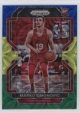 2021-22 Panini Prizm Choice Blue Yellow & Green Prizm Marko Simonovic #166 1o2
