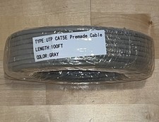 NEW Sealed 100ft Type UTP CAT5E Premade Cable Gray