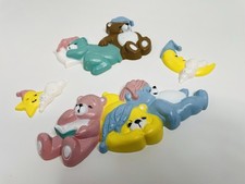 Vintage Burwood Baby Nursery Decor Sleeping Bears Clouds Stars 4 Piece Hanging