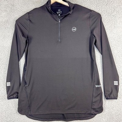 Veil Spark Pullover Womens XL Black Quarter Zip Athletic Running Top Pockets