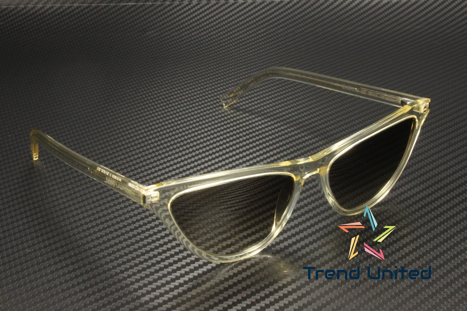 Occhiali da sole donna SAINT LAURENT SL 550 SLIM 005 occhio di gatto giallo marrone 56 mm