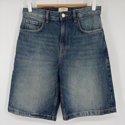 Cotton On Baggy Denim Shorts Size 28 Relaxed Skater Grunge Y2K Trend