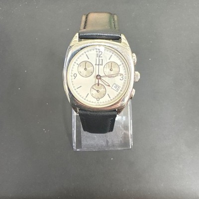 Dunhill MXQH QZ WR30m Timepiece Chronograph White Dial Wristwatch Quartz
