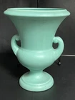 1940's Haeger 9.25" Double Handle Amphoroa Style Vase Matte Green