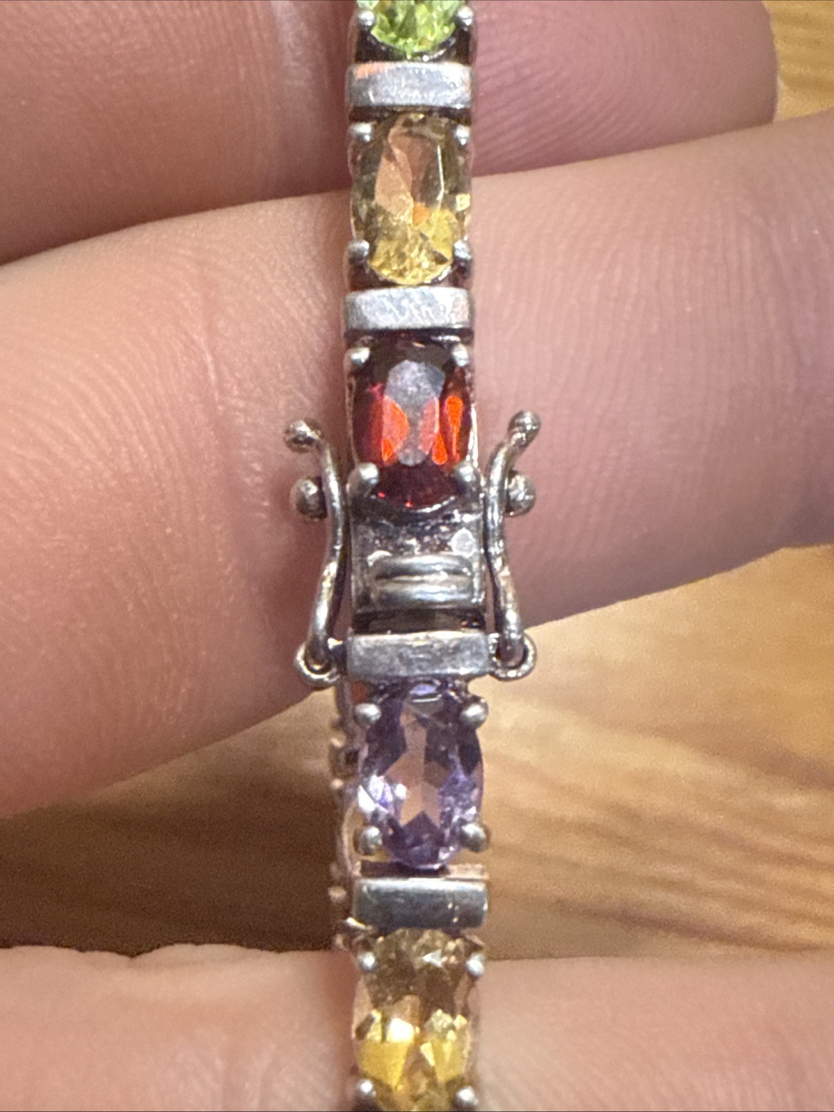 Oval Cut Multi Color Gemstone Solid 925 Thai Silv… - image 12