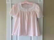 Vintage Negligee Cotton Pink Bedjacket Babydoll Style Sears Brand