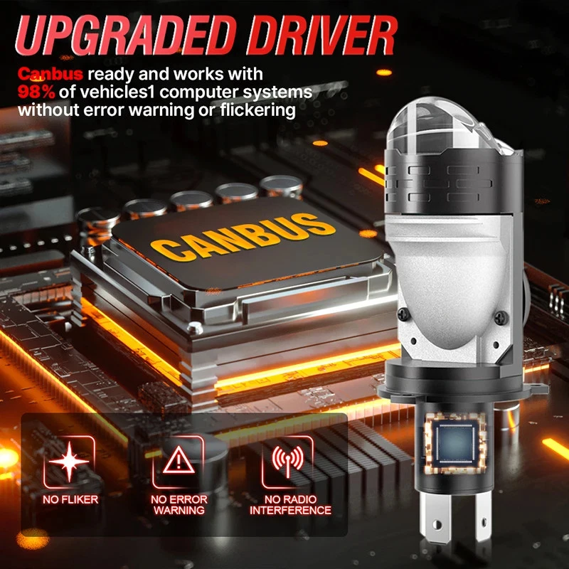 Bombillas LED para faros de coche H4 1000000LM 2000W CANBUS bombilla antiniebla automática 12V 24V Foto 4 de 4