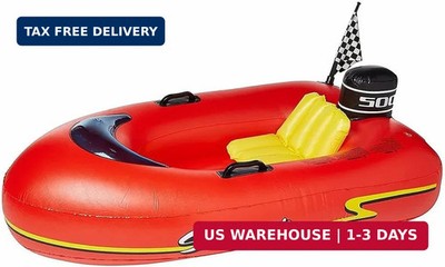 Swimline Rainbow Island Pool Inflatable Ride-On, White, 68''/64''/16''