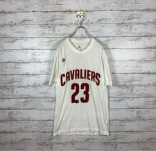 adidas NBA T-Shirt White Size L Cotton - Excellent Condition