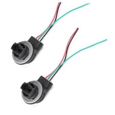 2 PCS Car Brake Light Socket, 3157B Waterproof Turn Signal Socket with Wire
