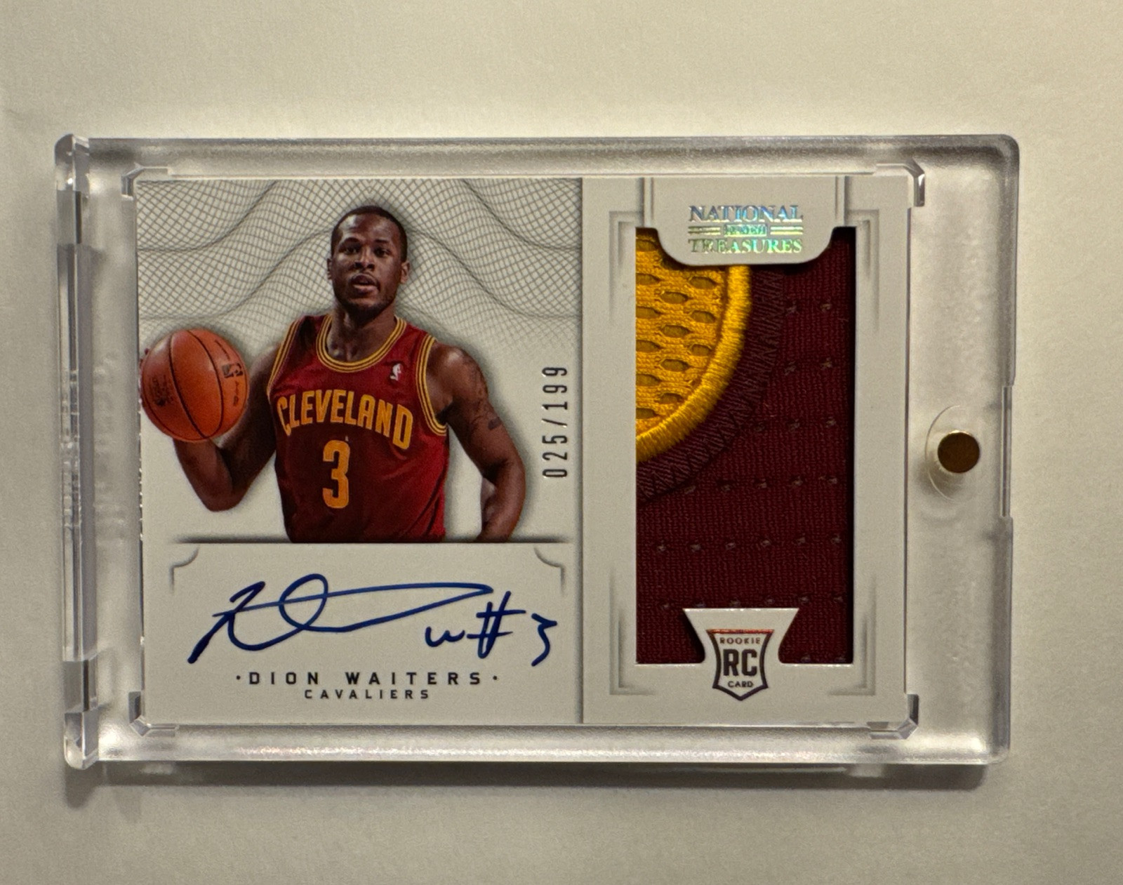 DION WAITERS 2012-13 PANINI NATIONAL TREASURES #154 ROOKIE PATCH AUTO /199 CAVS