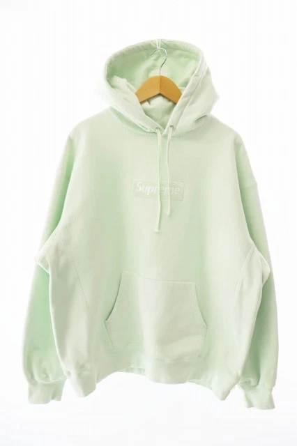 Sweat à capuche 23Aw Box Logo vert clair taille L neuf