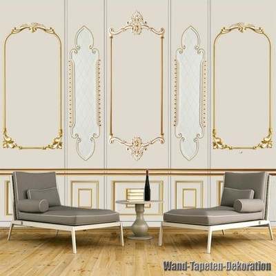 Luxury Photo Wallpaper Golden Patterns Modern Living Room 9421