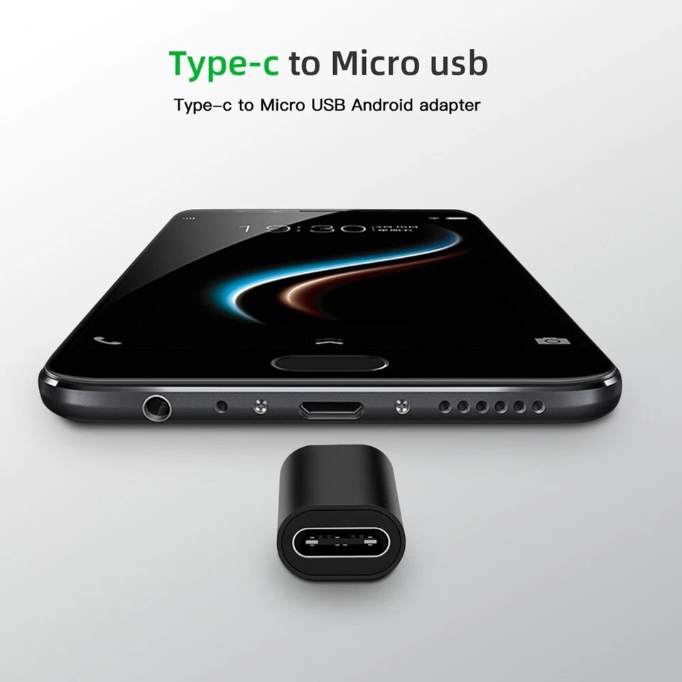 Micro USB Adapter auf USB-C Adapter 2x Typ-C Konverter für Samsung Xiaomi LG NEU - Bild 3 von 4