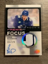 2023-24 Upper Deck Premier Aidan McDonough Focus Rookie Patch Auto /175 PFR-AM