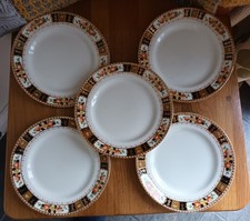 Antique W H & S Clifton China 'Bute'  Sideplates x 5 c1908-1927