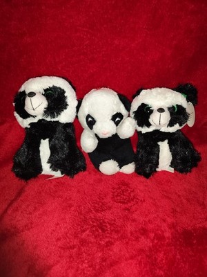 Plüschtier-Set Panda Bären 3-tlg. Maße siehe Artikelbeschreibung