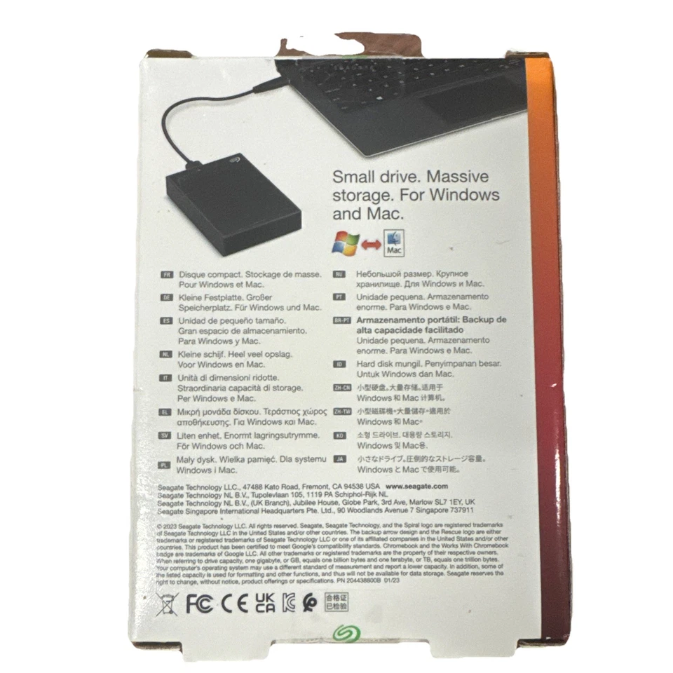 *NEW*Seagate One Touch STHP4000400 4TB 2.5" USB 3.0 Portable External Hard Drive - Image 2 of 4