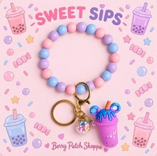 Kawaii Disney's Mickey Mouse Ears Boba Bubble Tea Purse Bag Tote Charm Keychain