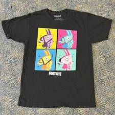 Fortnite Black T shirt 2018 Llama multicolor graphic medium