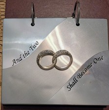 Fetco Home Silver Bridal Wedding Newlywed Keepsake Metal Photo Picture Album