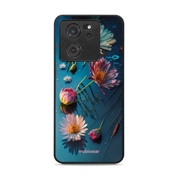 HandyhüLle FüR Xiaomi 13T Mobiwear Case Cover Schutz HüLle Etui Blau-Blumig-image