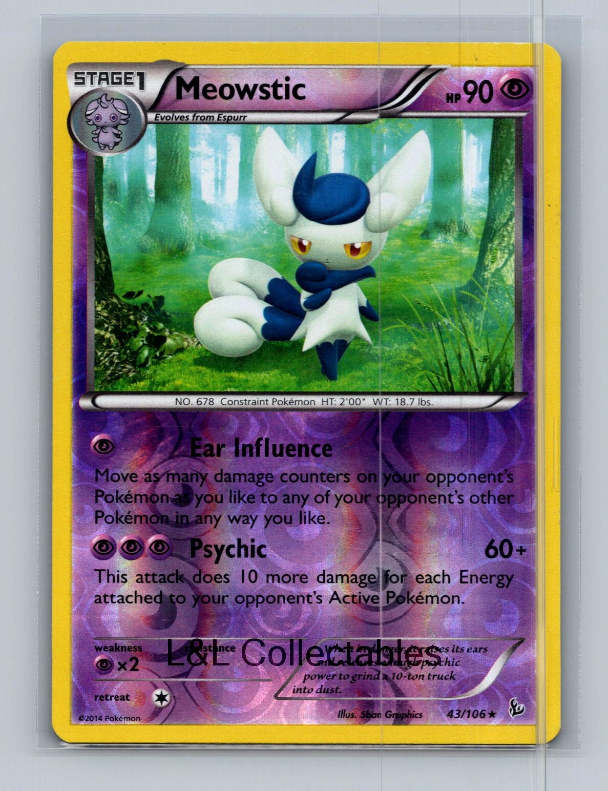 Meowstic #43/106 XY - Flashfire Reverse Holo