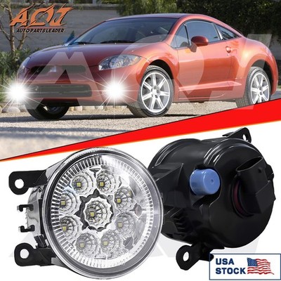 9LED Front Bumper White Fog Light Driving Lamp For Mitsubishi Eclipse 2006-2012