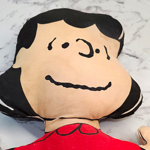 Vintage United Feature Syndicate Peanuts Lucy Plush Doll Vintage 1952 Red Dress