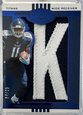 2019 Panini Plates & Patches - Full Coverage A.J. Brown #FC23 Blue /25 (MEM, RC)