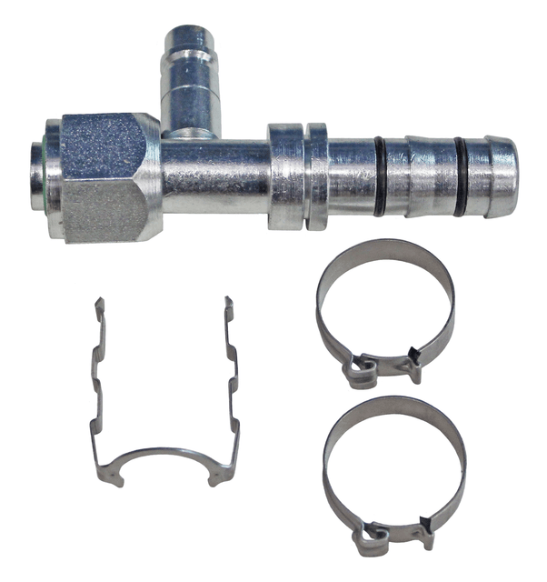 Automotive AC Hose Fitting EZ Clip 10 Fem STR Low Charge Port Step to