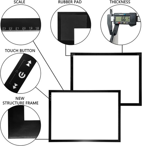 Portable LED Drawing Light Box with Adjustable Brightness - 25.39 x 18.54 Inches - Picture 5 of 9
