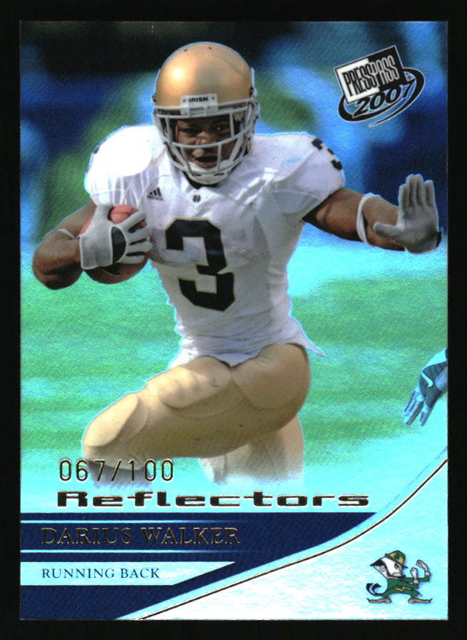 2007 Press Pass Reflectors Proof # 36 Darius Walker     SN100