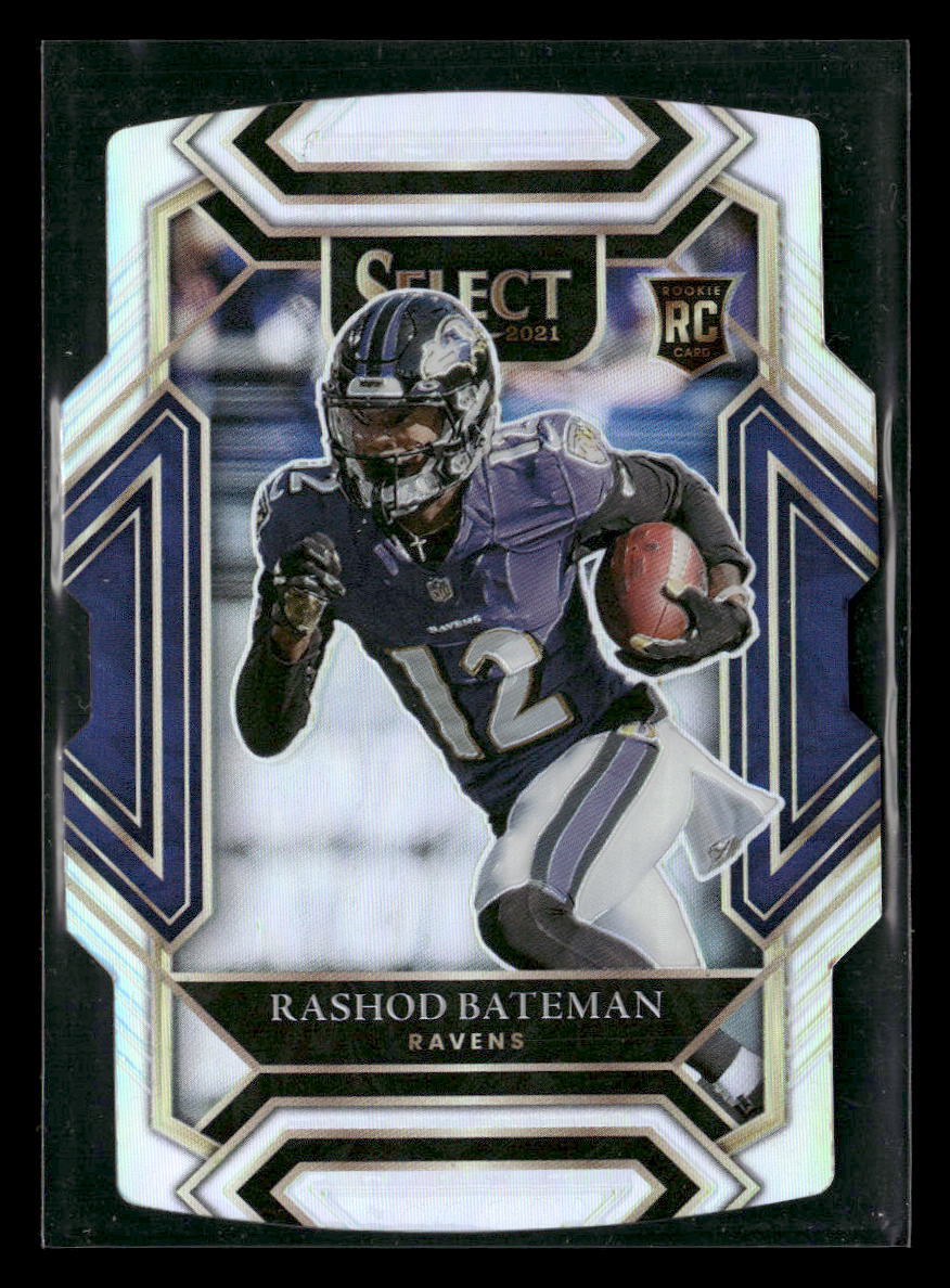 2021 Select Rashod Bateman #255 SILVER Prizm Die Cut RC Baltimore Ravens