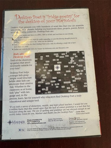 Desktop Poet for the Vintage Mac by Mariner Software - Picture 2 of 3