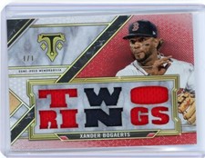 2021 Topps Triple Threads Baseball Red Relic #TTR-XB Xander Bogaerts #1/1