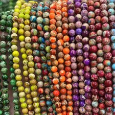 4mm Colorful Natural Imperial Jasper Round Loose Beads for Jewelry Making DIY