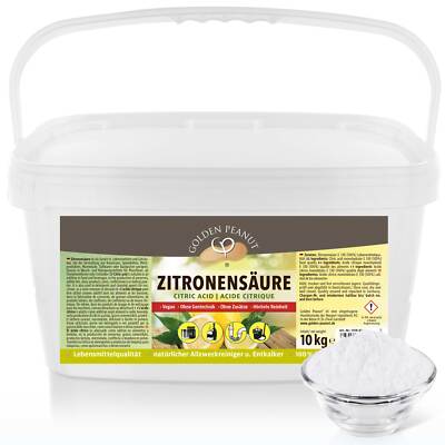 Zitronensäure E 330 10 kg Lebensmittelqualität geruchloser Entkalker Fettlöser