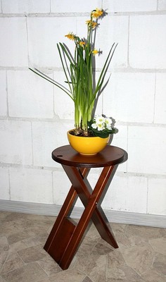 Massivholz Blumenhocker kirschfarbe Nachttisch holz Beistell-tisch